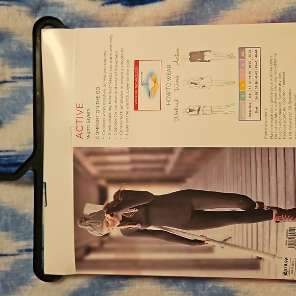 Warm essentials by Cuddl Duds NWT - Picture 3 of 4